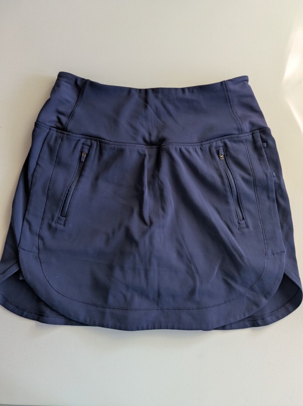 Athleta Navy Athletic Skort with Subtle Logo